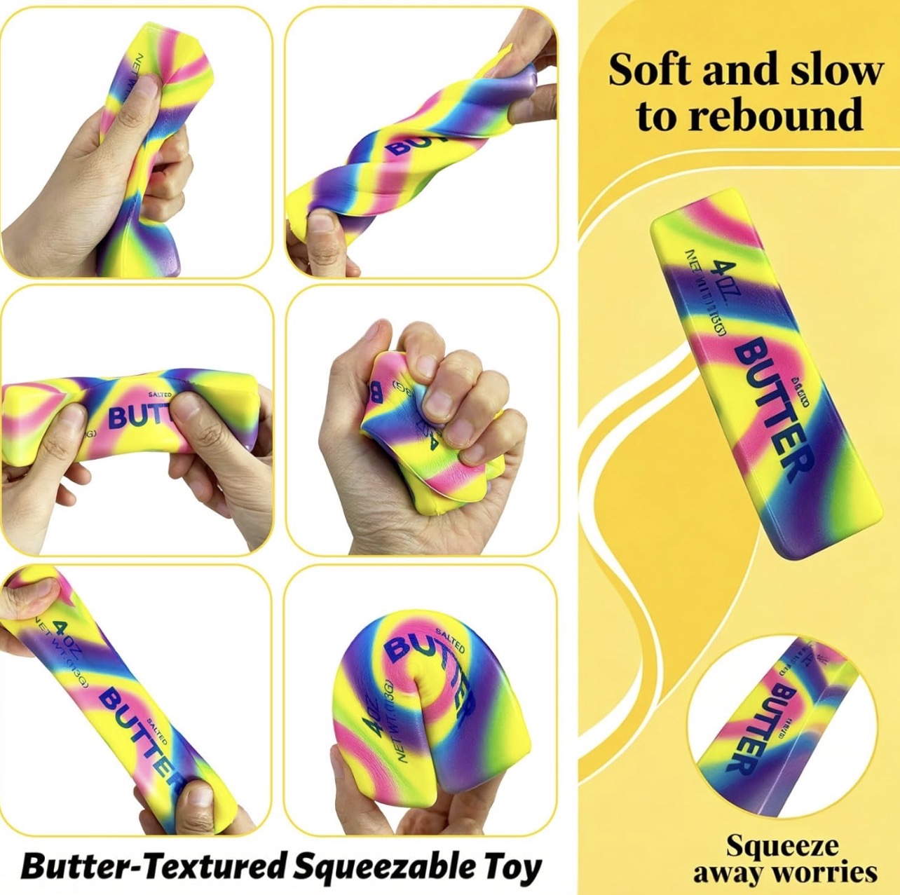 Butter Squishy - Rainbow Limited Edition Sensory Fidget Toy