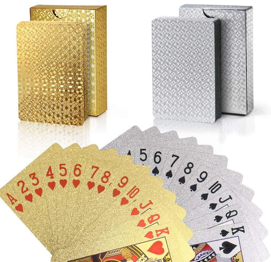 Luxury Playing Cards ,Waterproof -Gold & Silver