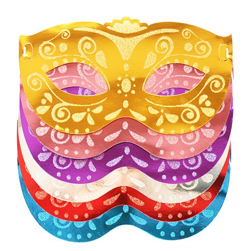 Fancy Foil Masks x 6