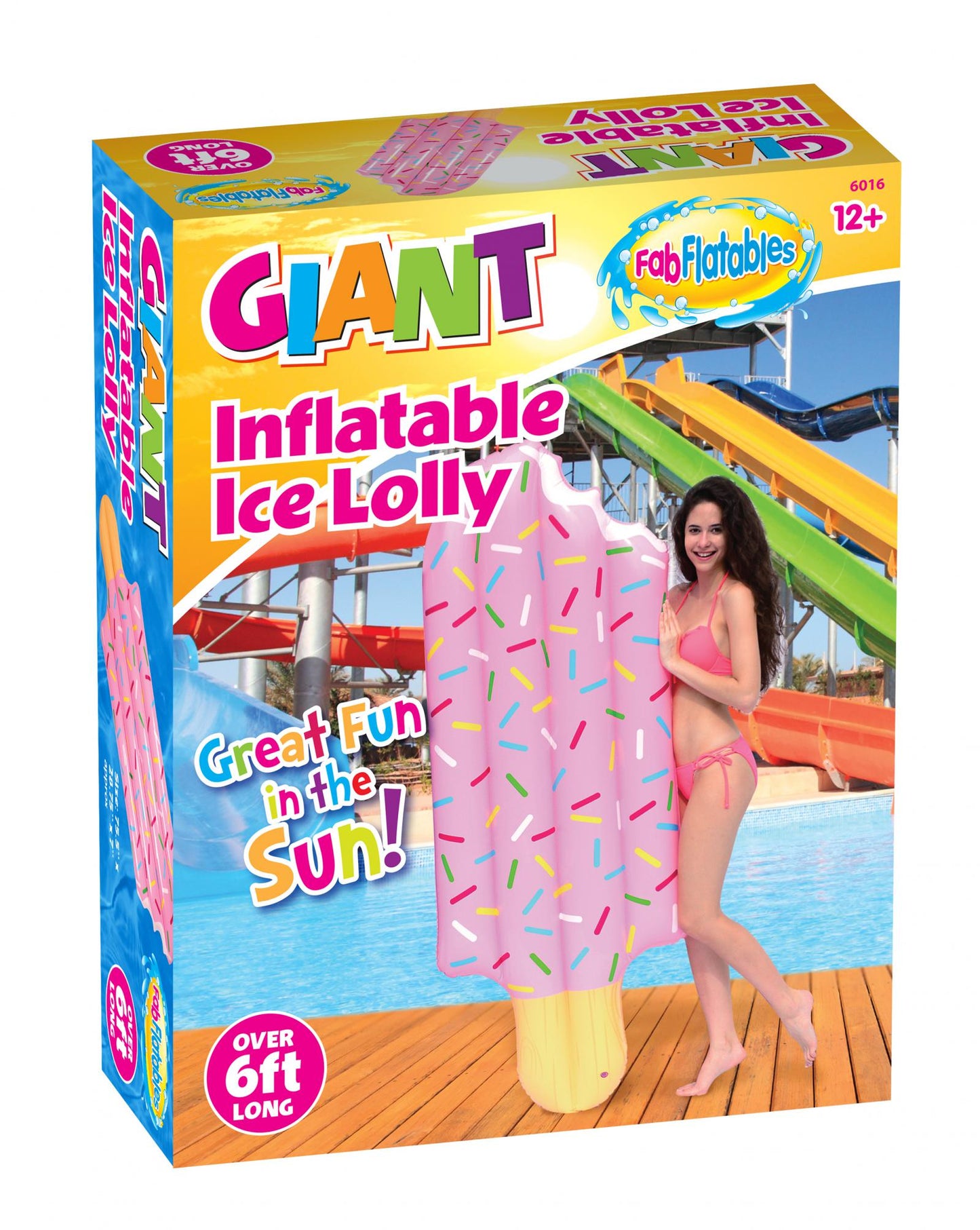 Giant Inflatable Ice Cream Lolly Swimming Pool Bed Over 6 FT Long 6016