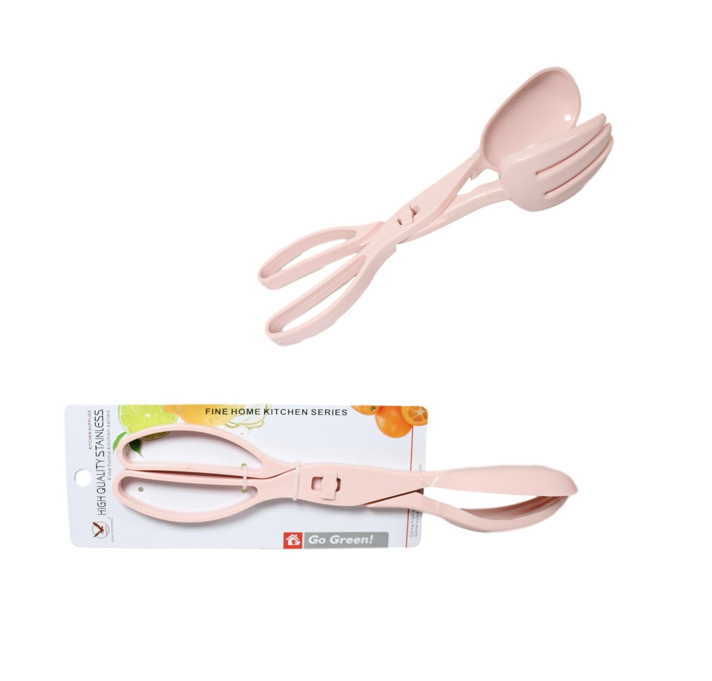 Plastic Kitchen BBQ Salad Food Serving Tongs 27 cm Assorted Colours 6034