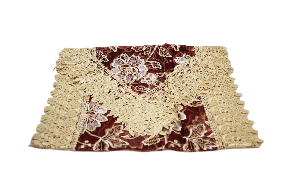 Decorative Polyester Traditional Moroccan Lace Floral Table Cloth Cover Runner Assorted Colours And Designs