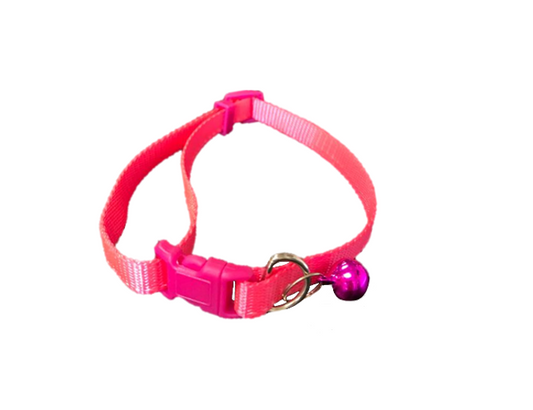 Pet Dog Cat Collar with Bell 10 cm Assorted Colours 6047
