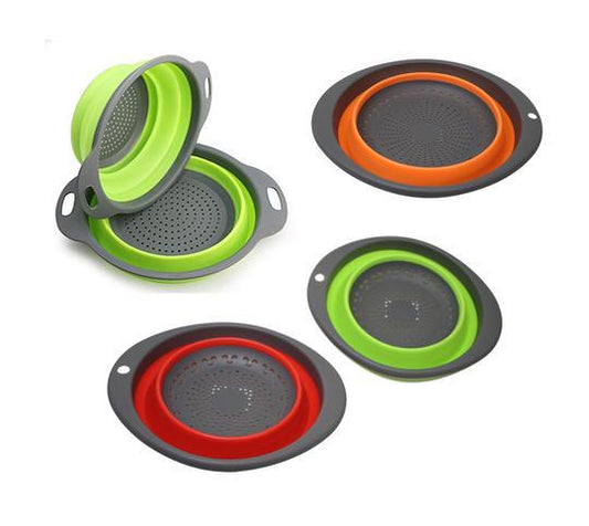 Collapsible Colander Silicone Kitchen Strainer 2 In 1 Medium