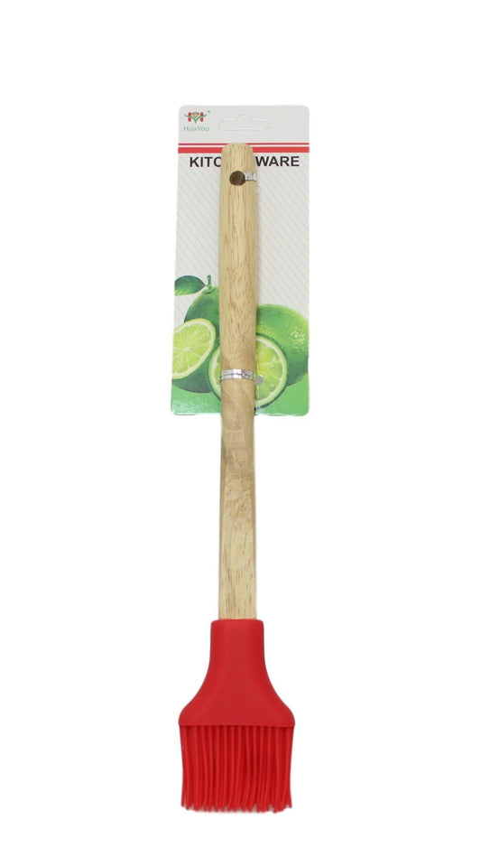 Kitchen Silicone Pastry Brush Wooden Handle 30 cm Assorted Colours 6066 A