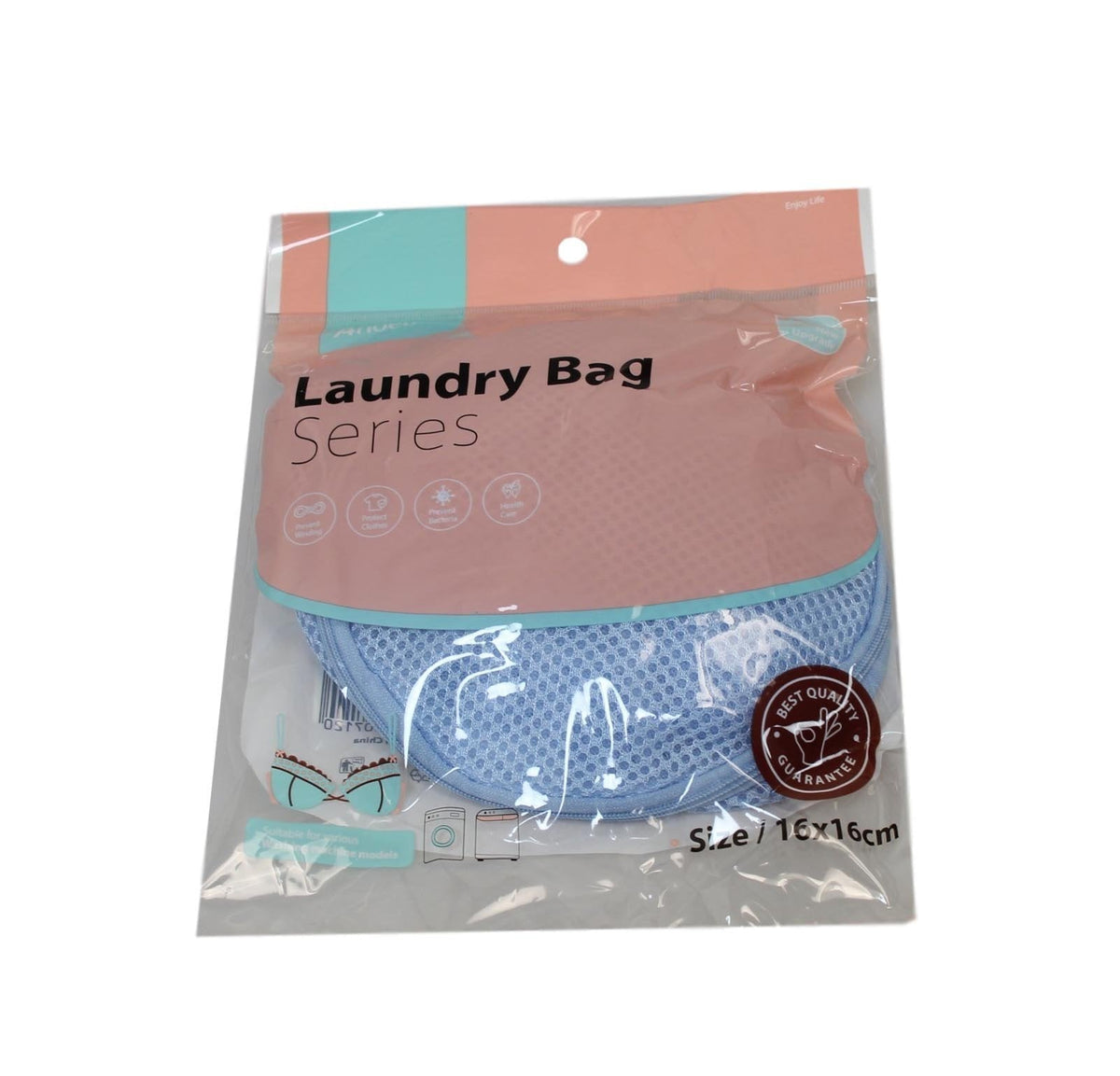 Protective Zipped Round Mesh Washing Laundry Clothes Bag Assorted Colours