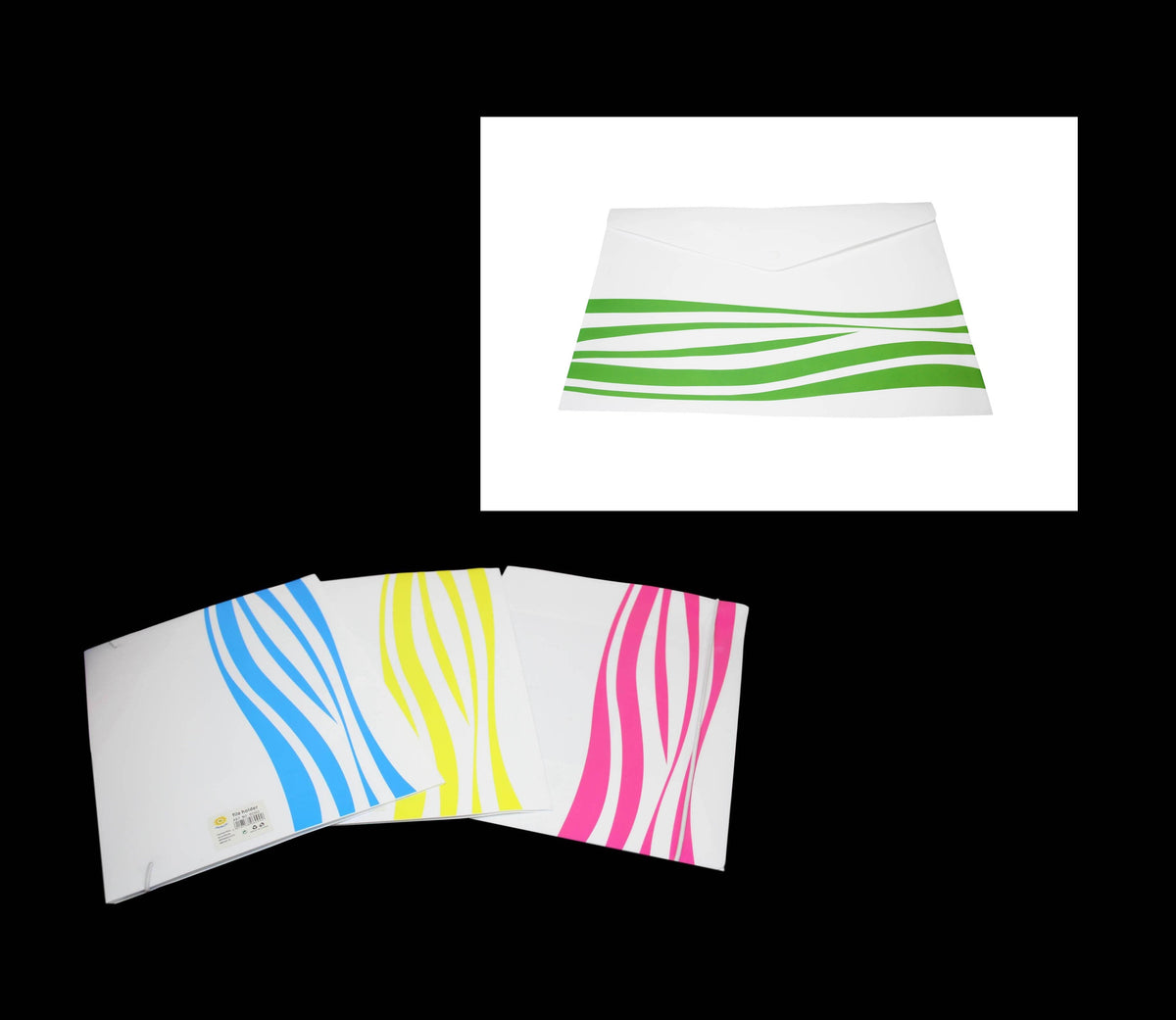 Plastic Office File Paper Folder Holder 32 X 24Cm Assorted Colours