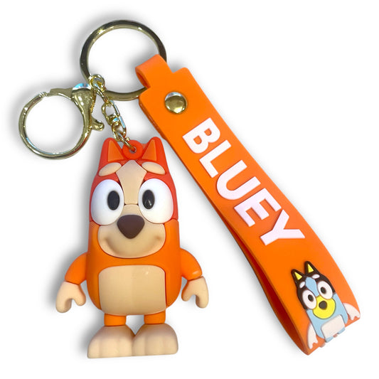 Bluey Style Bingo Dog 3D Silicone Keychain Keyring Pendant