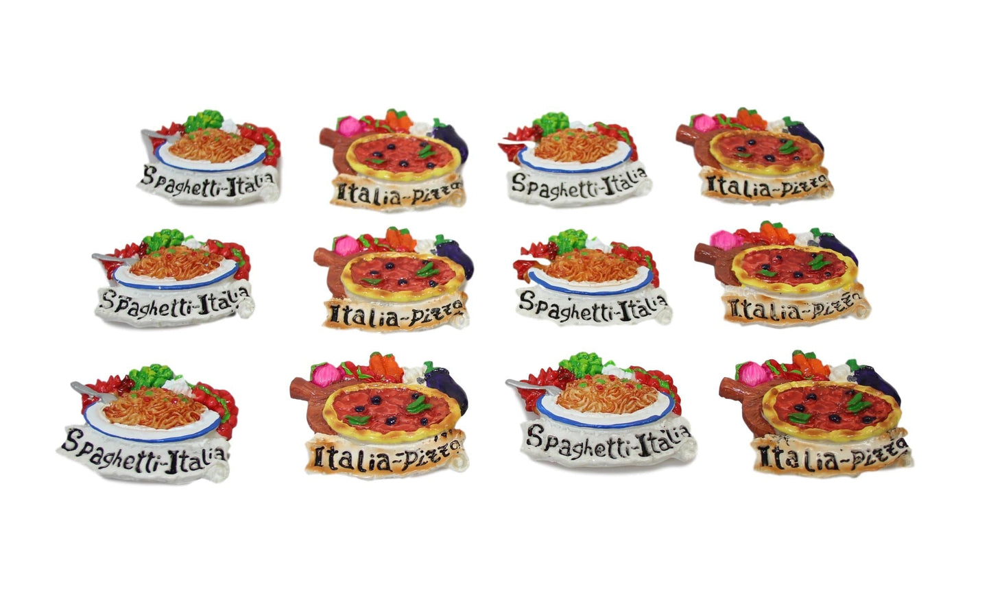 Fridge Magnet Italian Pasta Pizza Food Design 8 cm Assorted Designs 6108