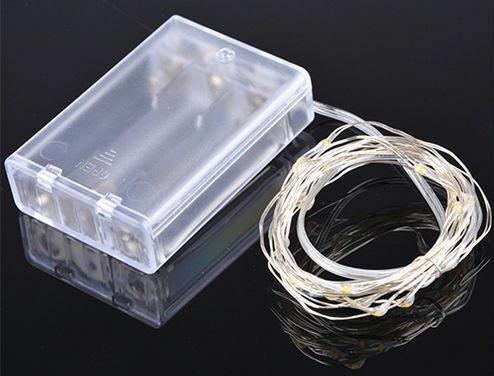 Led Lights Aluminium Wire Multi-Colour Micro 2 Settings Flashing Steady Led 5M