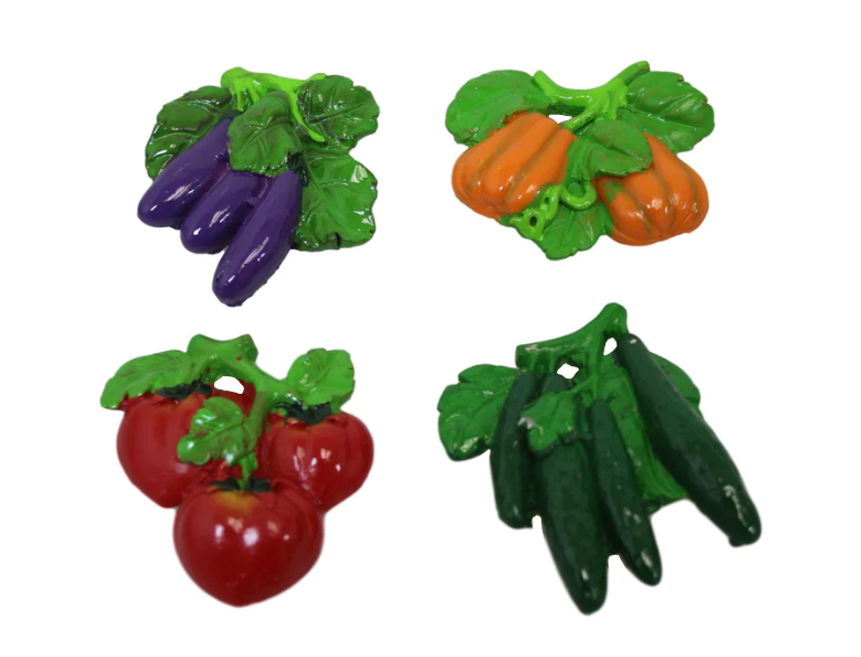 Fridge Magnet Vegetable Designs 8 cm Assorted Designs 6109