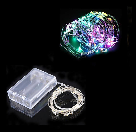 Led Lights Aluminium Wire Multi – Colour Micro 2 Settings Flashing Steady Led