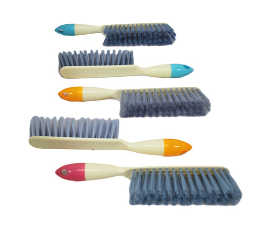 Plastic Soft Bristle Cleaning Brush Assorted Colours