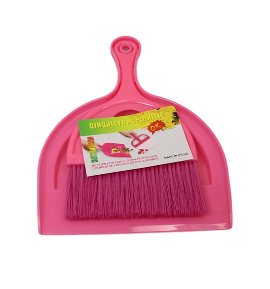 Plastic Dustpan and Brush Set 18x 23 cm Assorted Colours 6115