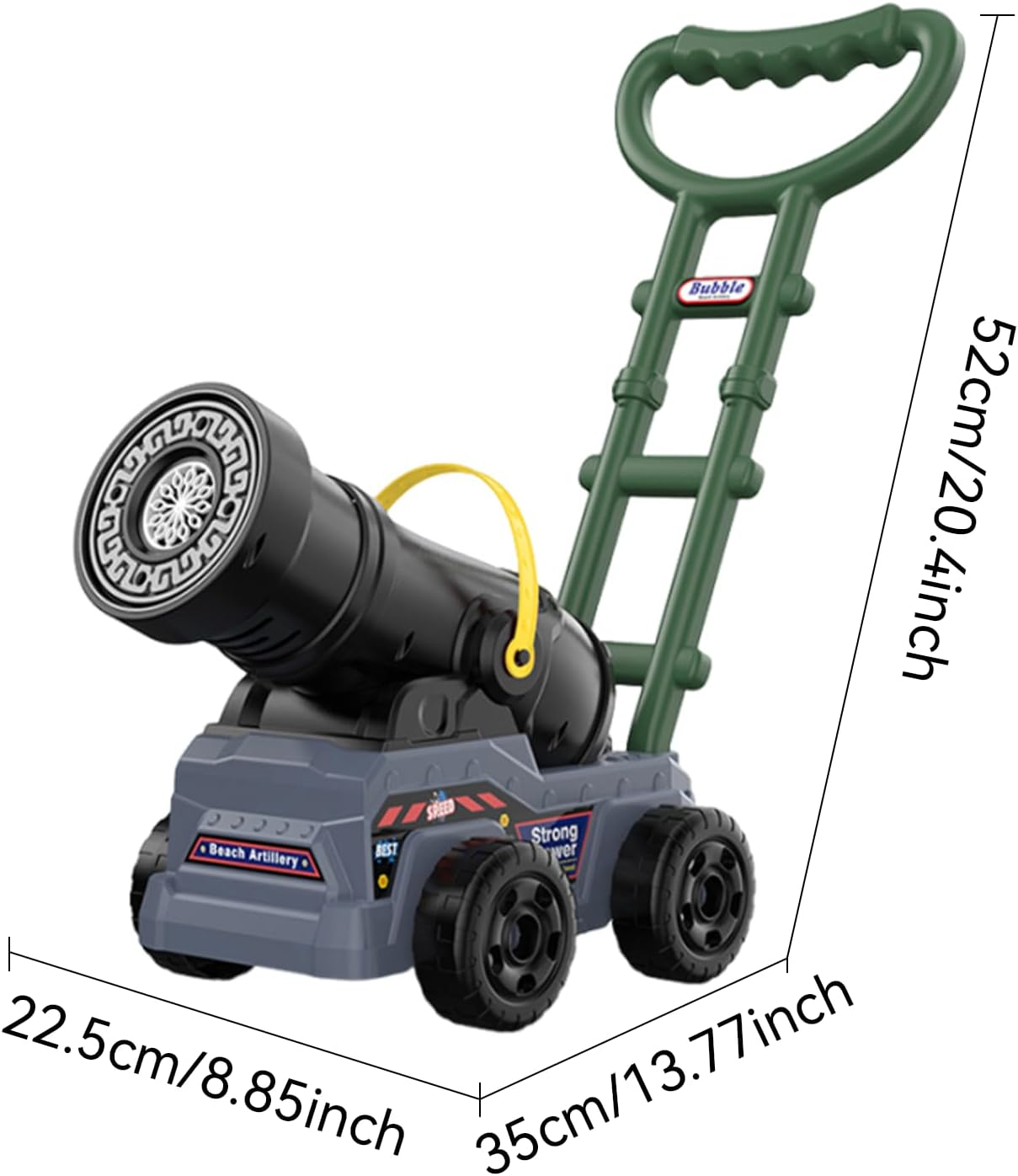 Electric Push Along Cannon Bubble Maker Toy