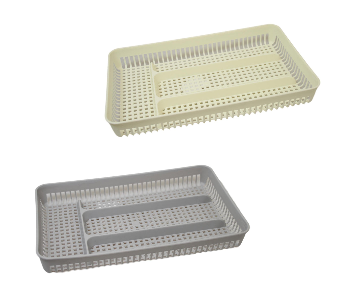 Plastic Cutlery Tray Cream Sink Rack Storage Tray 29cm x 18cm 6151