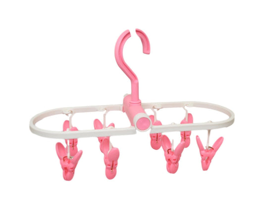 Foldable Laundry Clothes Peg Hanger 20 cm Assorted Colours 6152