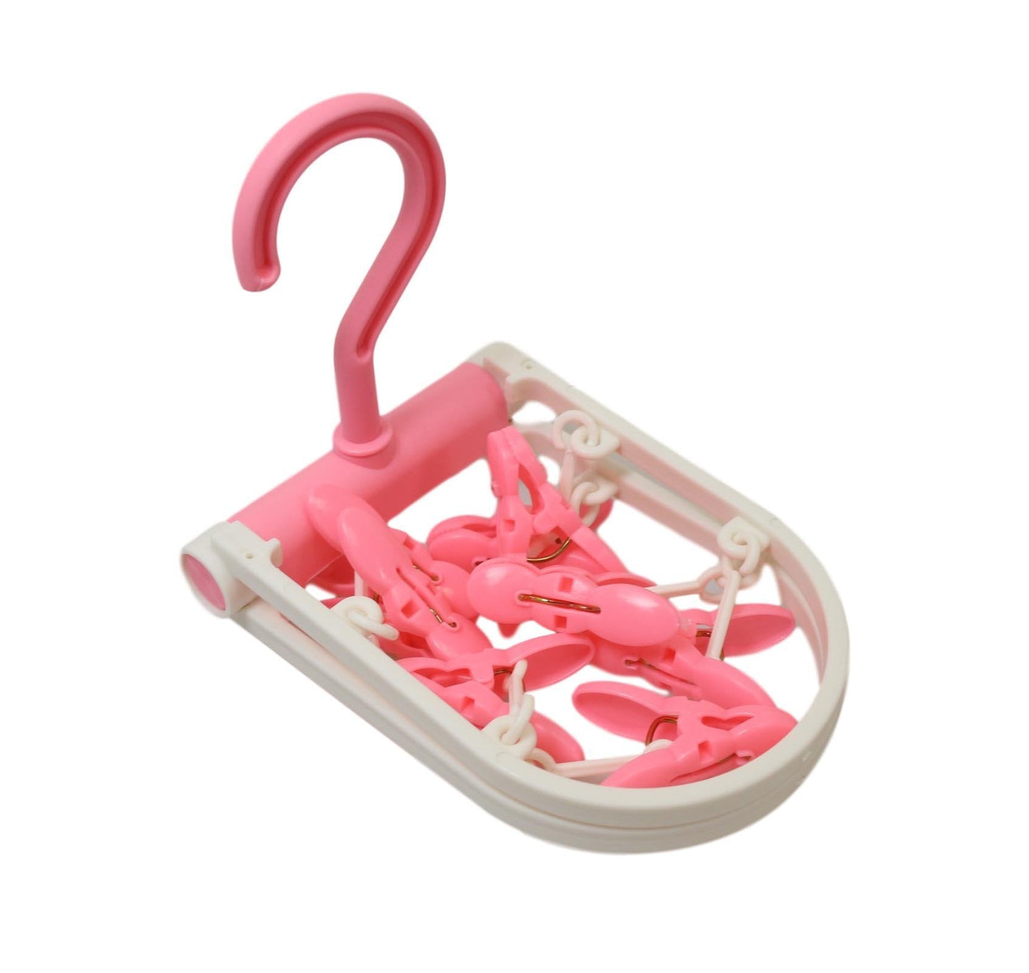 Foldable Laundry Clothes Peg Hanger 20 cm Assorted Colours 6152