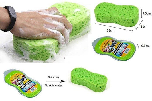 Compressed Expanding Kitchen Bathroom Cleaning Sponge 4-5 cm Assorted Colours 6157