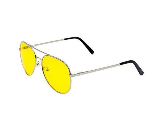 Night View Glasses Yellow Coated Night Time Glare UVA UVB Protection 14cm 6165