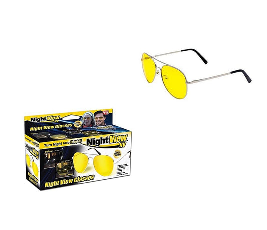 Night View Glasses Yellow Coated Night Time Glare Uva Uvb Protection
