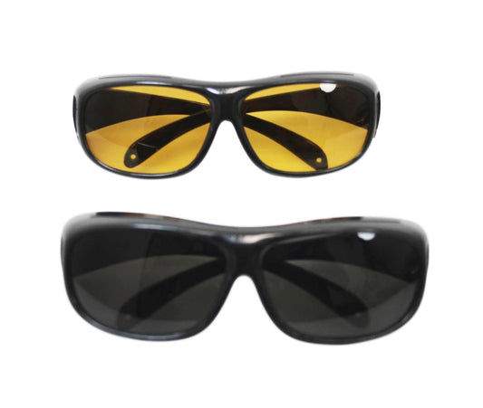 HD Vision 100% UV Protection Frames 2 Pack Light Weight Safety Glasses 6166