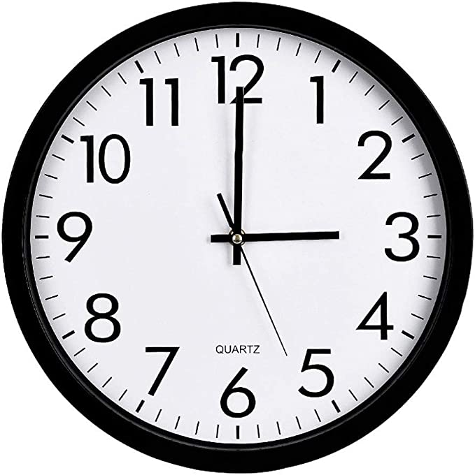 Standard Round Wall Clock Assorted Colours