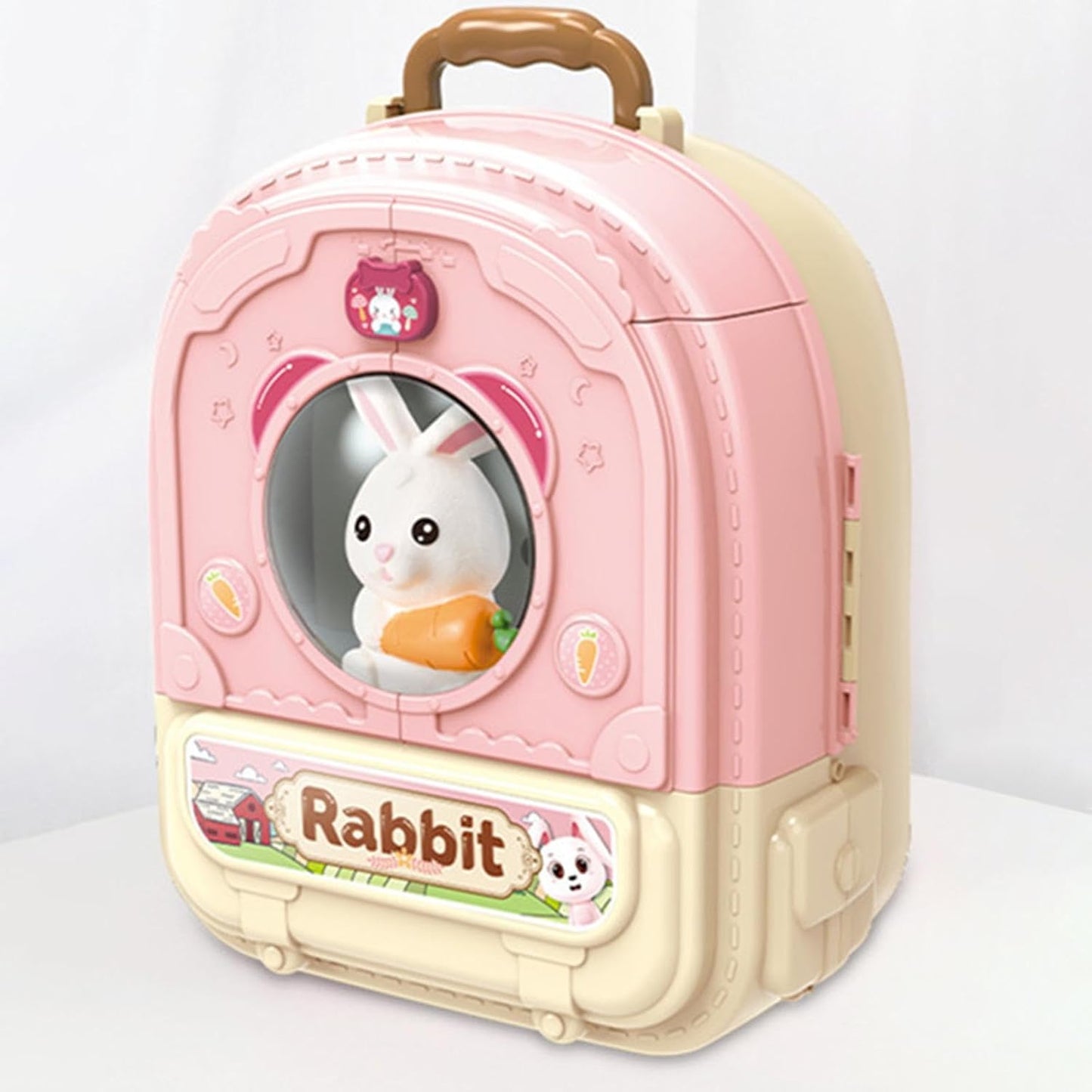 Cute Bunny Rabbit Pet Set Backpack & Toy Playset