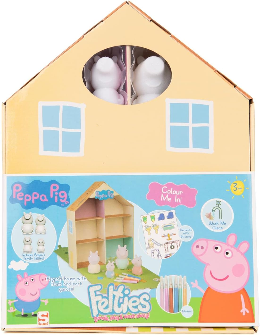 Peppa Pig Felties Doodle Play & Wash Away House Playset