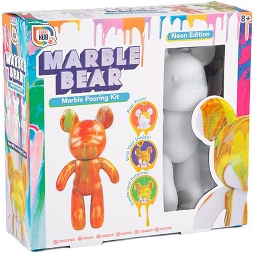 Marble Bear Paint Pouring Kit - Neon