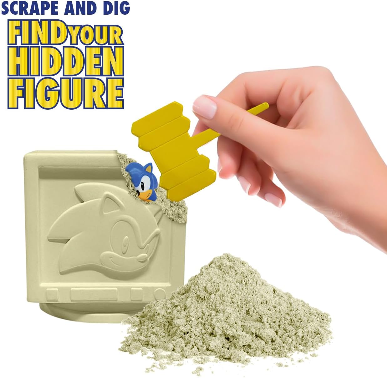 Sonic The Hedgehog Mine Kit Dig‑and‑Discover Toy -  7 Figures To Collect (Includes Rare Gold-Plated Supersonic)