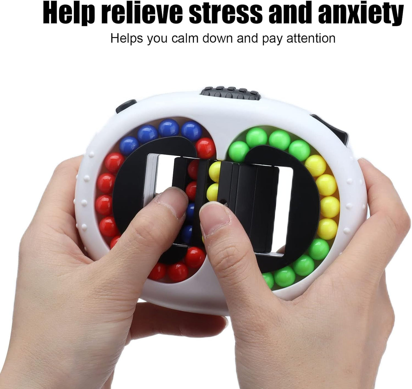 Fidget Toy Rotating Small Beads Puzzles Game, ADHD, Anxiety Stress Relief Beans Decompression Toy