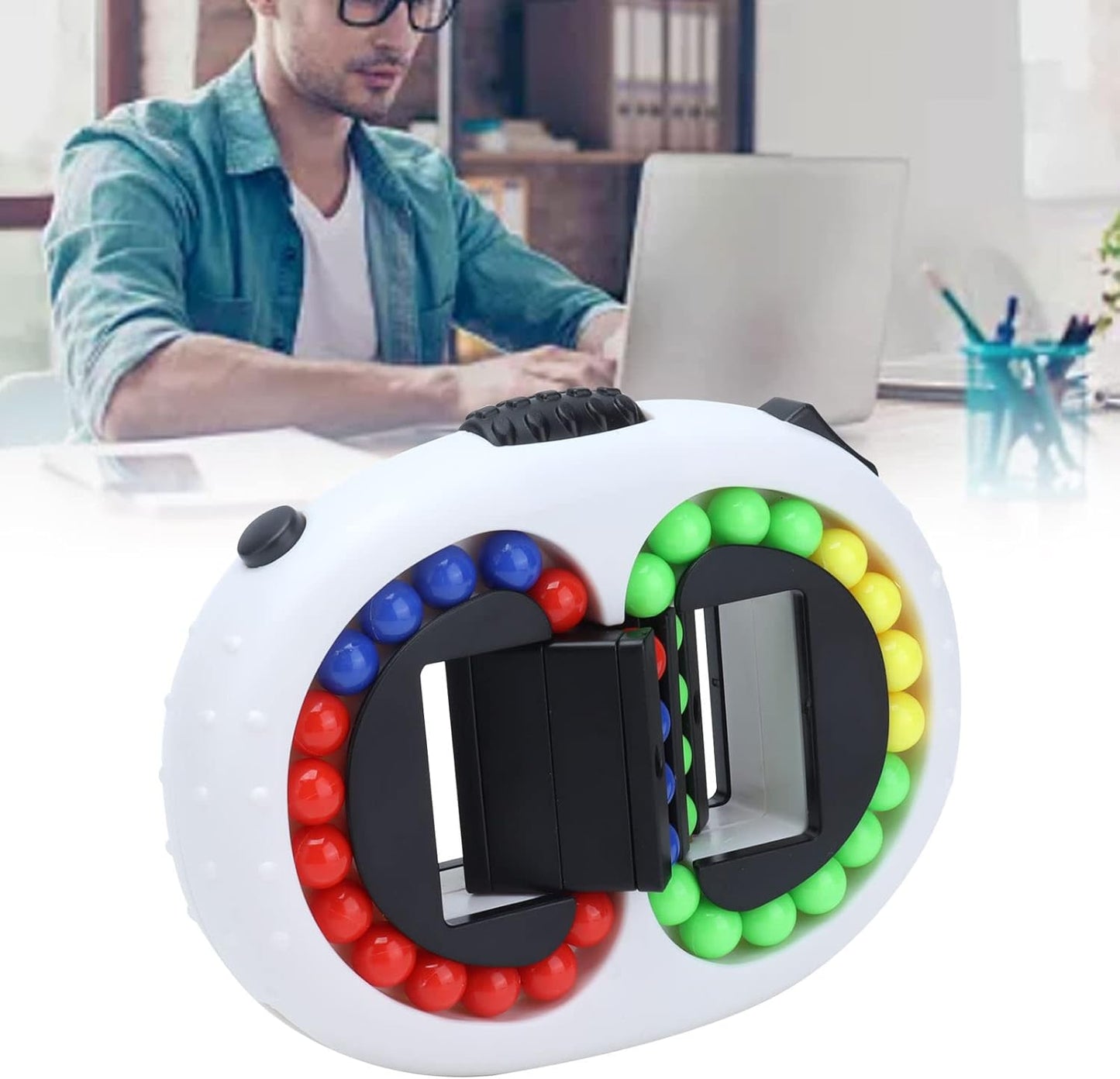 Fidget Toy Rotating Small Beads Puzzles Game, ADHD, Anxiety Stress Relief Beans Decompression Toy