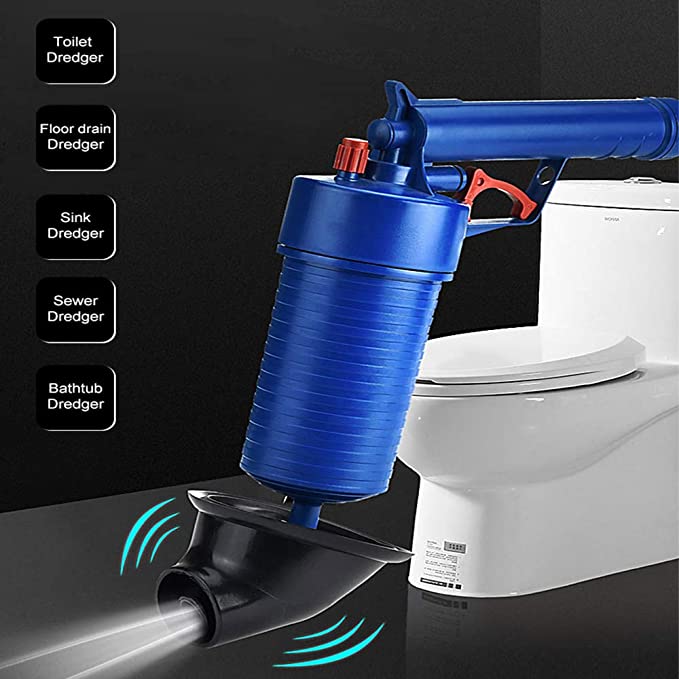 Air Drain Blaster With 4 Size Suckers & Anti Water Paper PAPAOTONG 6667 A