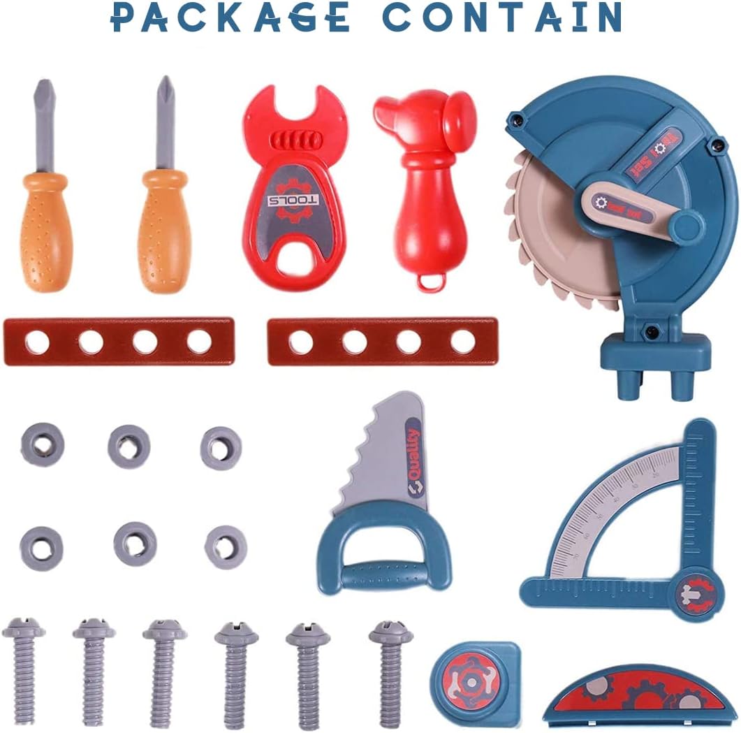 3 in 1 Workshop Pretend Play Tool Table Kit Suitcase Box Set for Kids