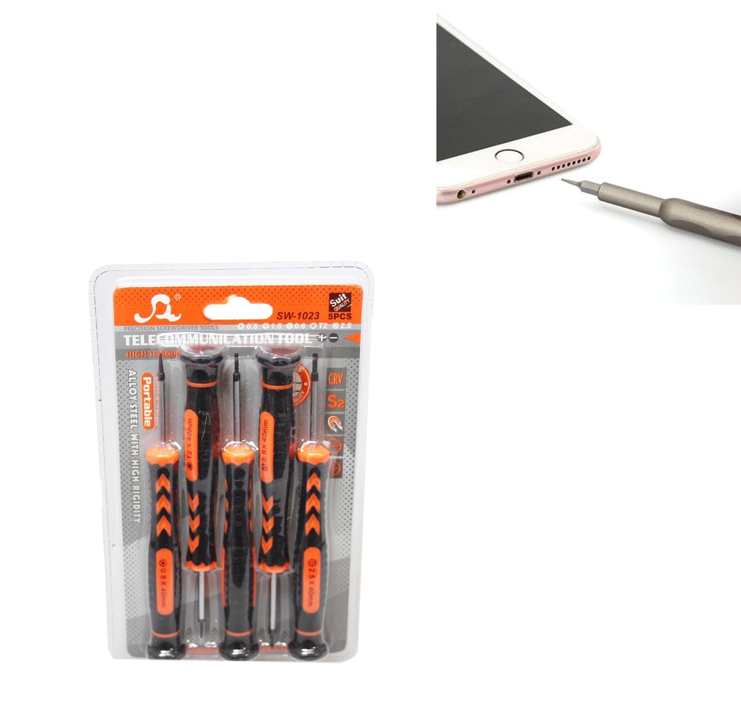 Mobile Phone Telecommunication Repair Screwdriver Set of 5 6205 A
