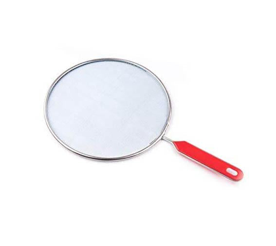 Metal Mesh Splatter Screen Cover Guard with Handle 33 cm Silver 6207 A
