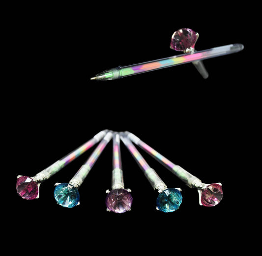 Multicolour Ink Gel Pen Diamond Top Assorted Colours 2203