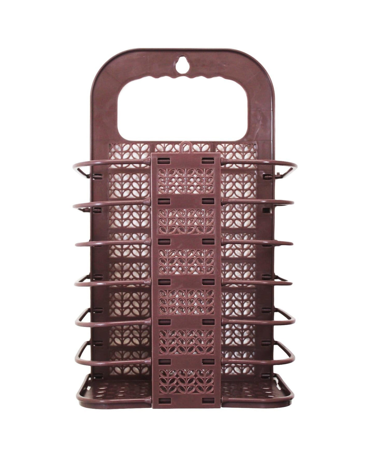 Multi Colours Plastic Shower Bathroom Hanger Rattan Style Shelf Compartment 2.5Kg
