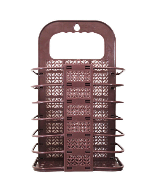 Plastic Shower Bathroom Hanger Rattan Style Shelf Rack Assorted Colours