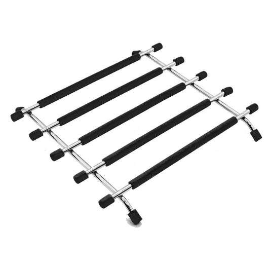 SQ Pro Elite Stainless Steel and Silicone Pan Trivet 20 x 21 cm Black 6224