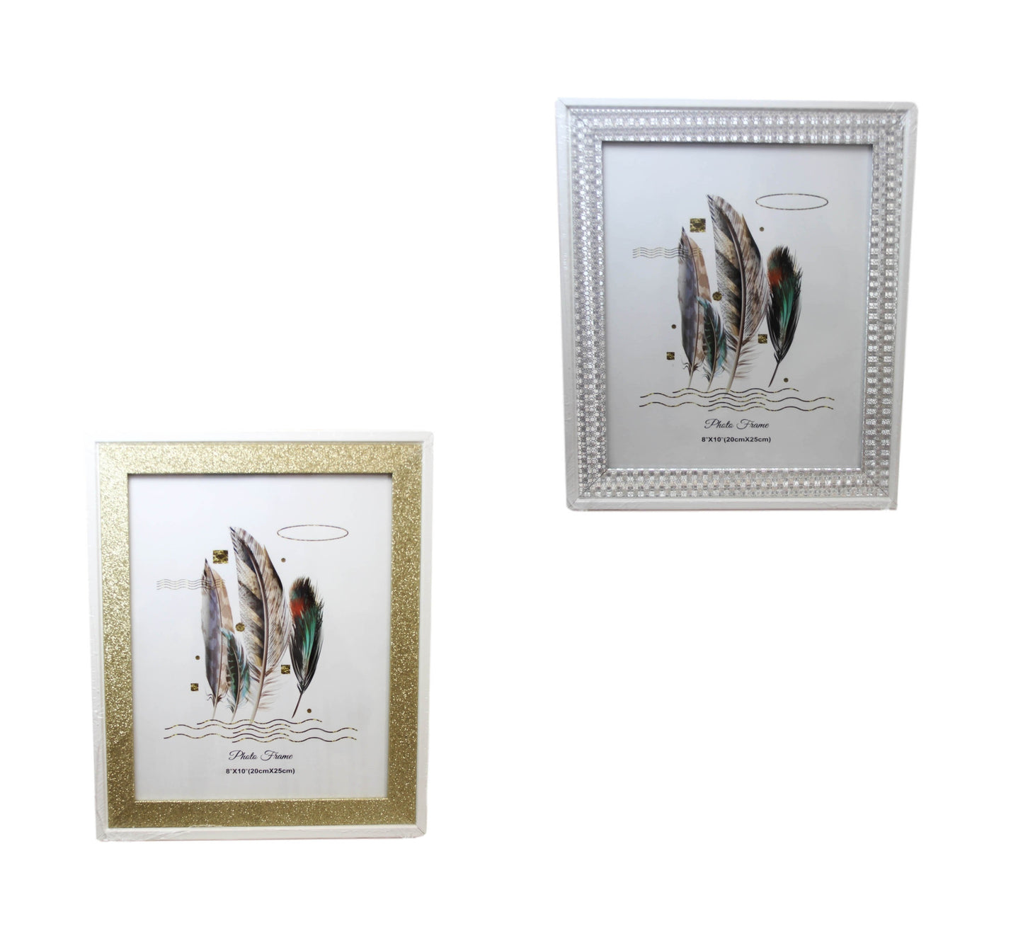 Silver / Gold Sparkly Photo Frame 20 x 25 cm Assorted Colours 6228