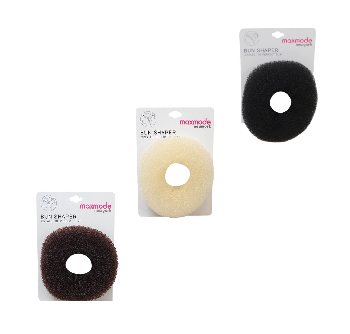 Mesh Hair Bun Styler Donut Former Ring 10Cm Assorted Colours