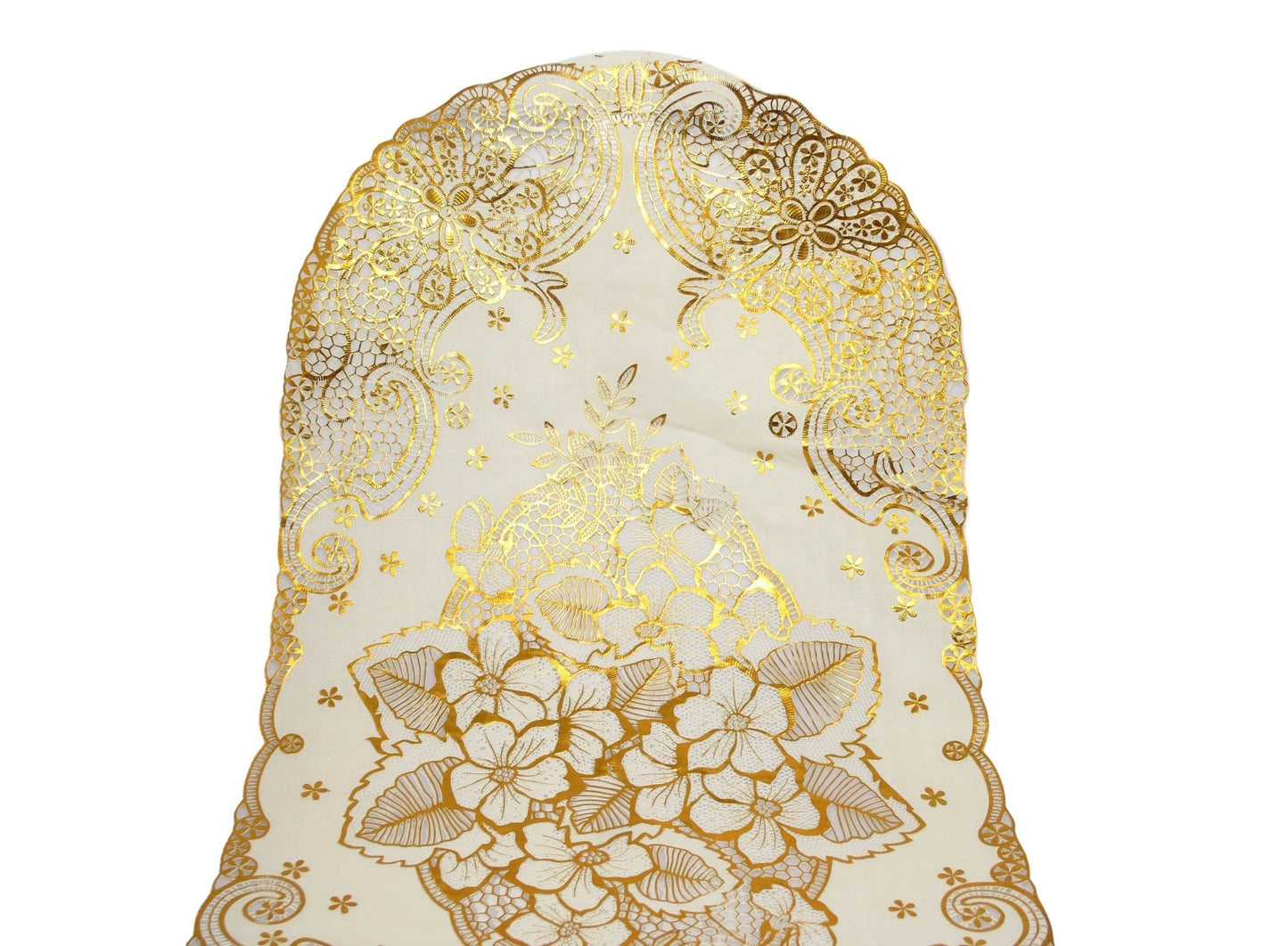Table Centre Placemat Floral Gold  80 x 40 cm Assorted Designs 62593