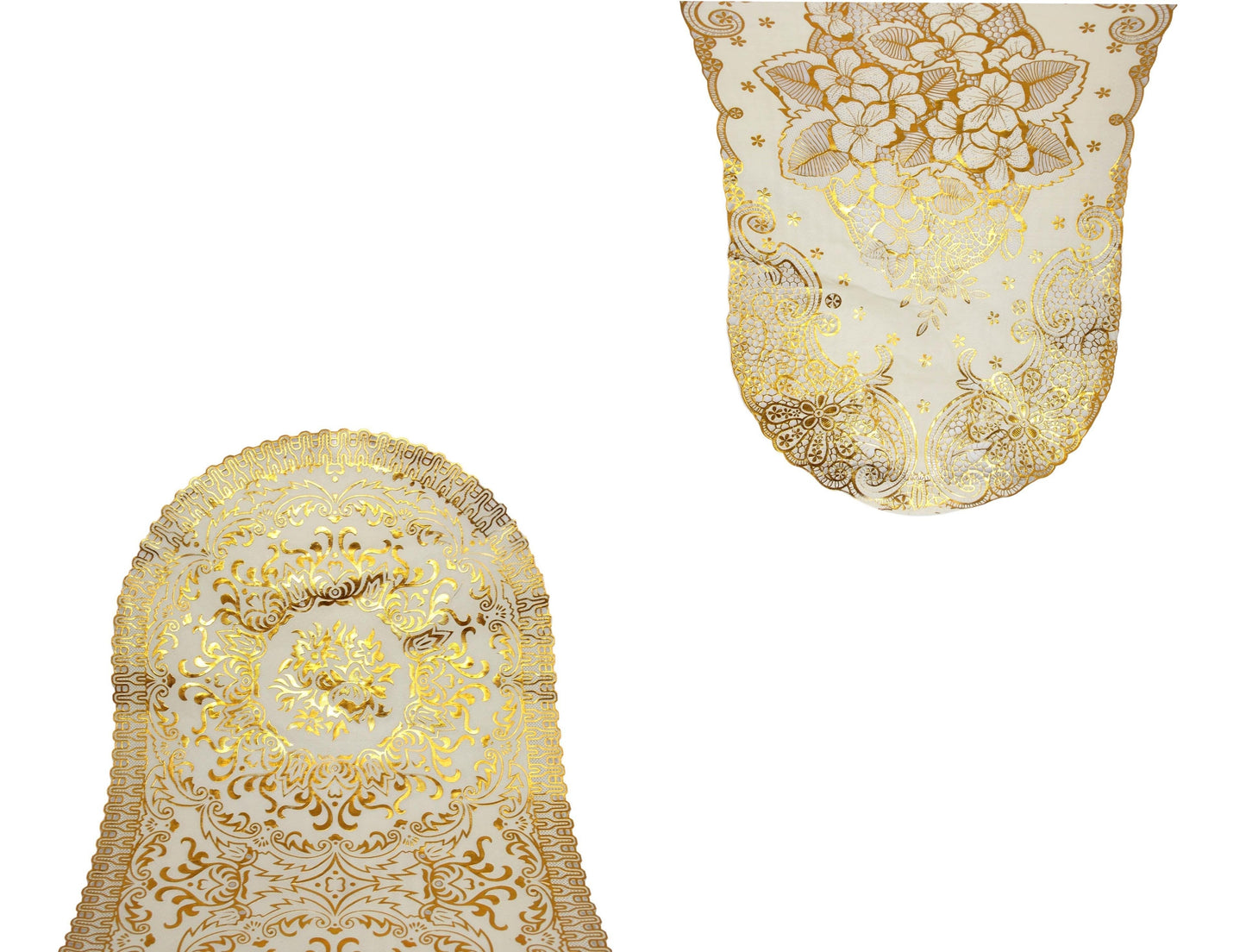 Table Centre Placemat Floral Gold  80 x 40 cm Assorted Designs 62593