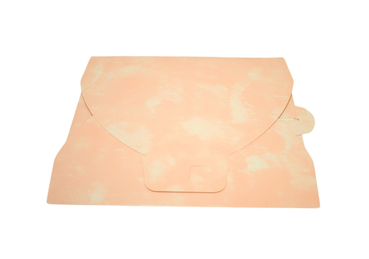 Paper Cake Box Pink/Gold Festive Square Easy Assemble Cake Box 33 X 33Cm 1 Pack