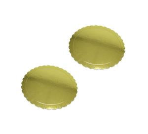 Metallic Gold Cardboard Cake Dessert Board 25 cm Pack of 2 6271