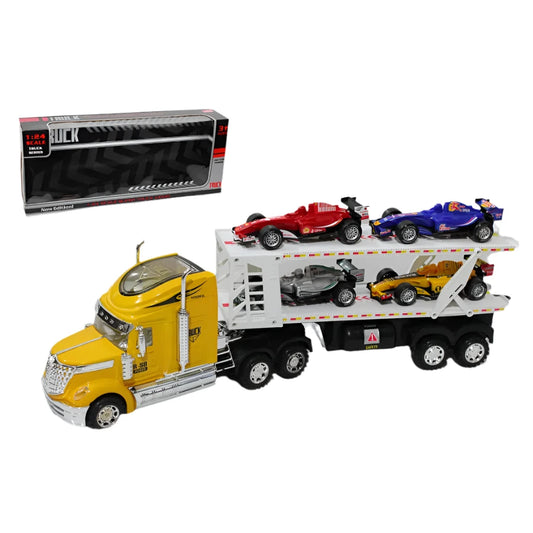 Transporter Toy Truck with F1 Cars