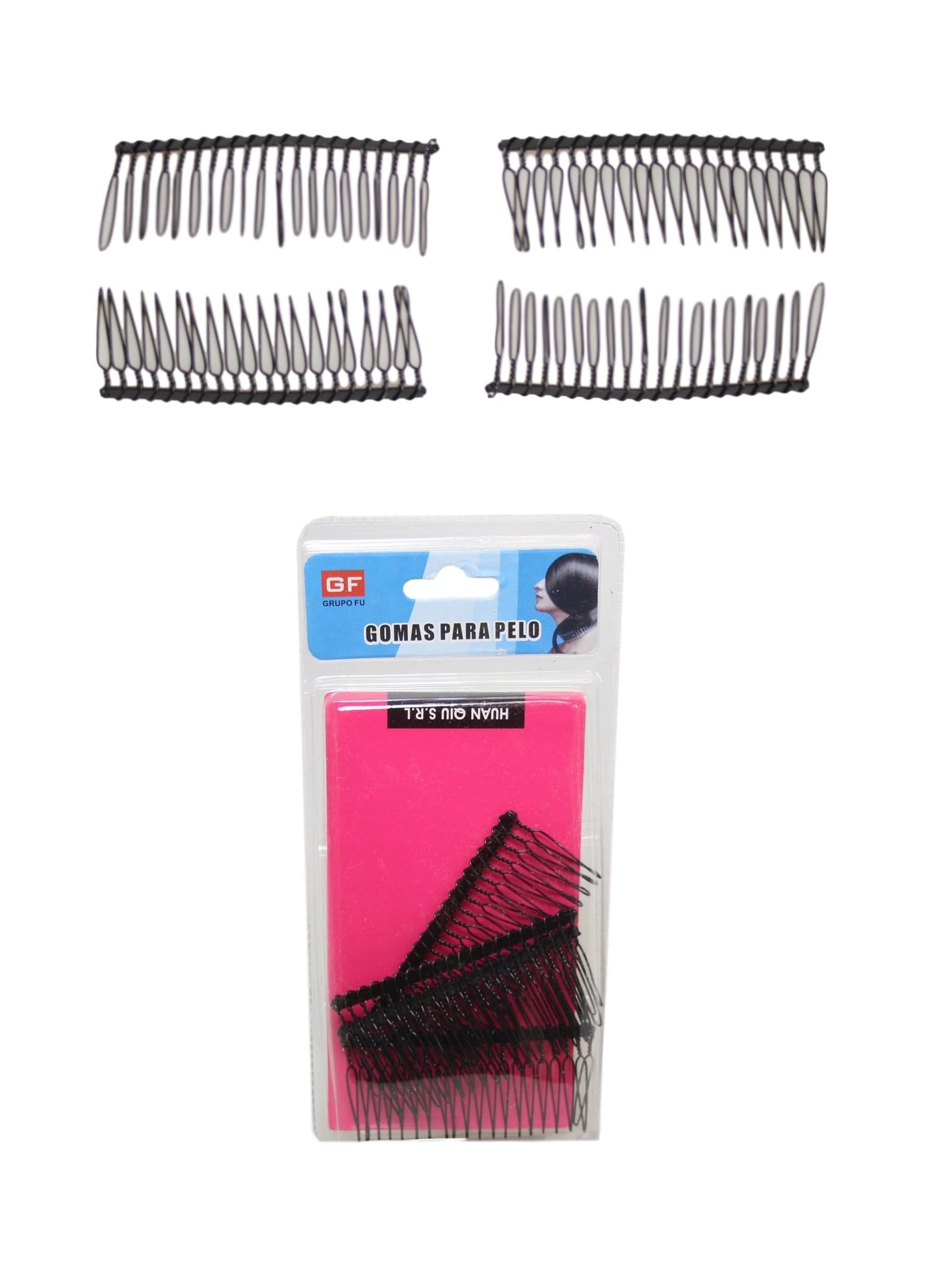 Hair Grip Comb Band 8 cm Pack of 4 6289