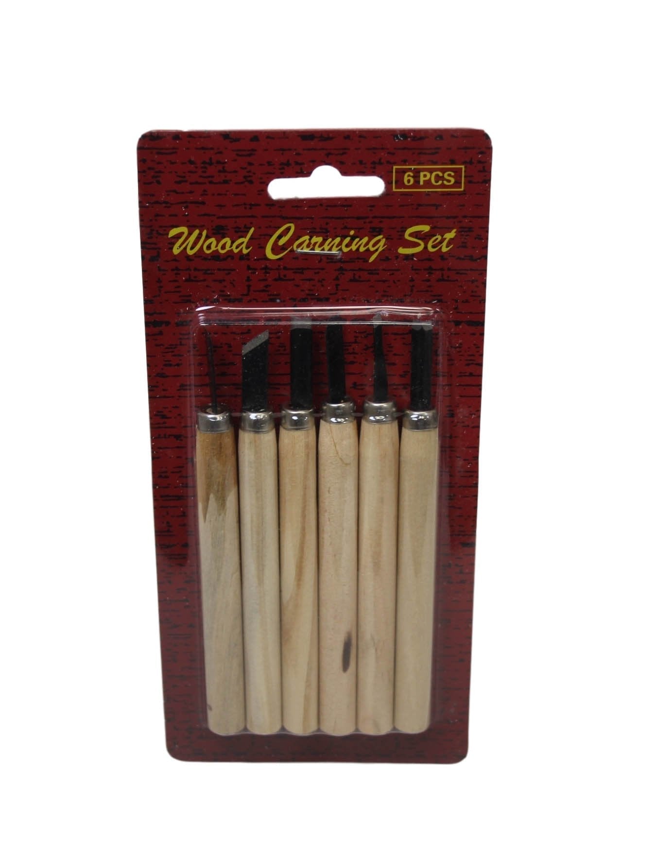 Assorted Wood Carving Set 14 cm Set of 6 6295